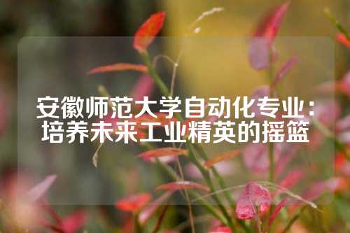 安徽师范大学自动化专业：培养未来工业精英的摇篮