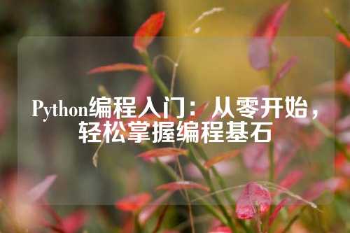 Python编程入门：从零开始，轻松掌握编程基石