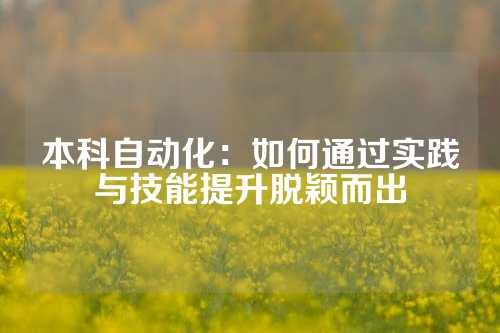 本科自动化：如何通过实践与技能提升脱颖而出