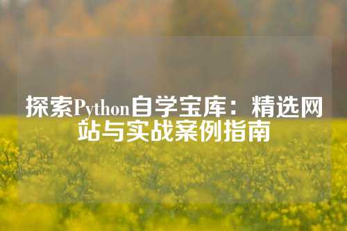 探索Python自学宝库:精选网站与实战案例指南