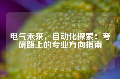 电气未来，自动化探索：考研路上的专业方向指南