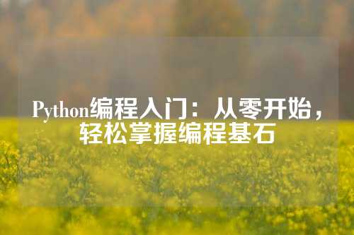 Python编程入门：从零开始，轻松掌握编程基石
