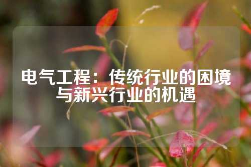 电气工程：传统行业的困境与新兴行业的机遇