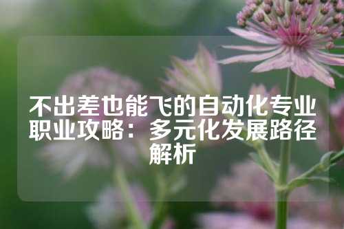 不出差也能飞的自动化专业职业攻略:多元化发展路径解析