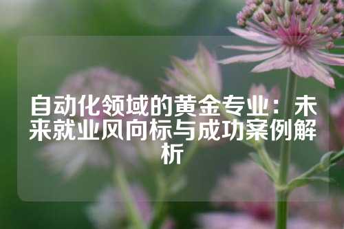 自动化领域的黄金专业：未来就业风向标与成功案例解析