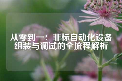 从零到一：非标自动化设备组装与调试的全流程解析