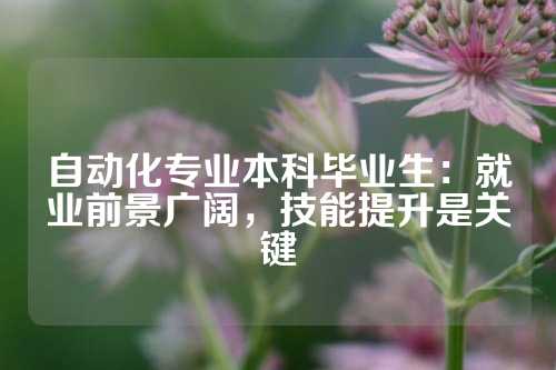 自动化专业本科毕业生：就业前景广阔，技能提升是关键