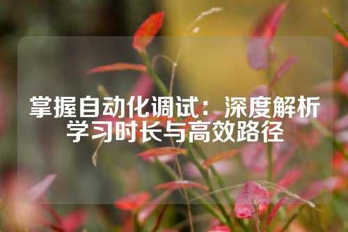 掌握自动化调试：深度解析学习时长与高效路径