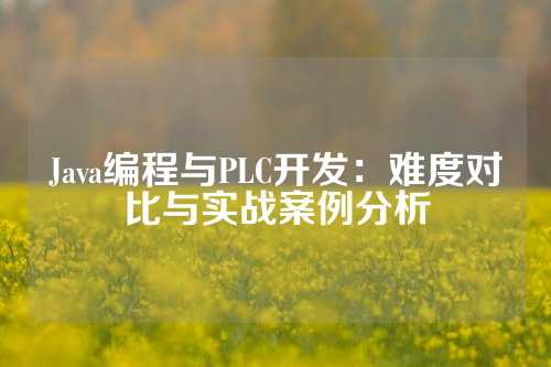 Java编程与PLC开发：难度对比与实战案例分析