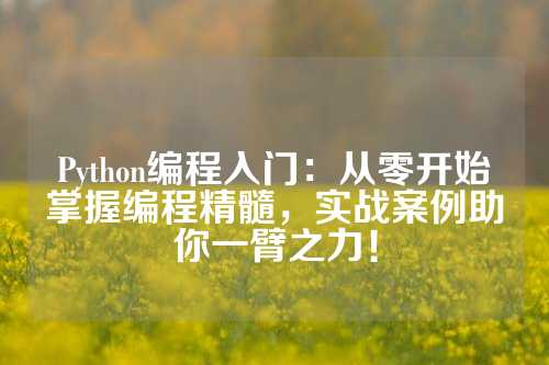 Python编程入门：从零开始掌握编程精髓，实战案例助你一臂之力！