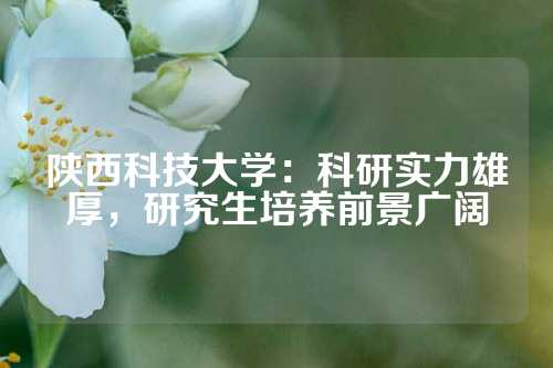 陕西科技大学：科研实力雄厚，研究生培养前景广阔