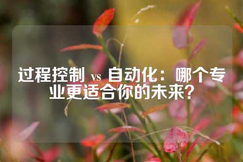 过程控制 vs 自动化：哪个专业更适合你的未来？