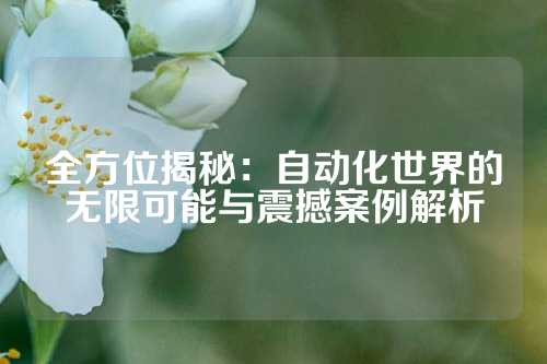 全方位揭秘:自动化世界的无限可能与震撼案例解析
