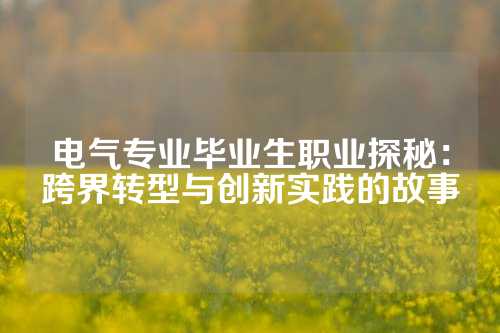 电气专业毕业生职业探秘：跨界转型与创新实践的故事