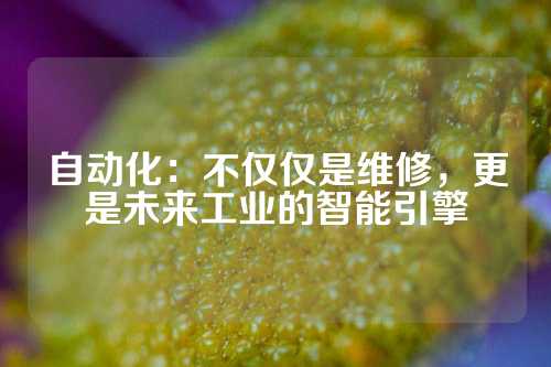 自动化：不仅仅是维修，更是未来工业的智能引擎