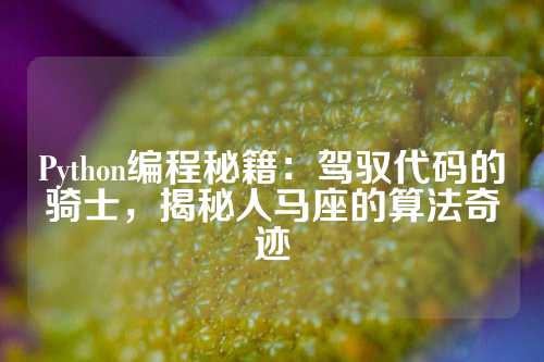 Python编程秘籍：驾驭代码的骑士，揭秘人马座的算法奇迹