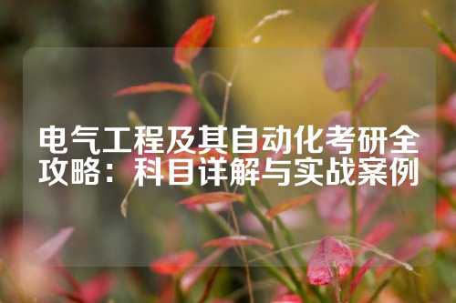 电气工程及其自动化考研全攻略：科目详解与实战案例