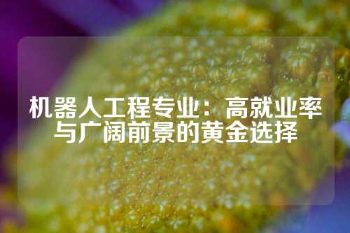 机器人工程专业：高就业率与广阔前景的黄金选择