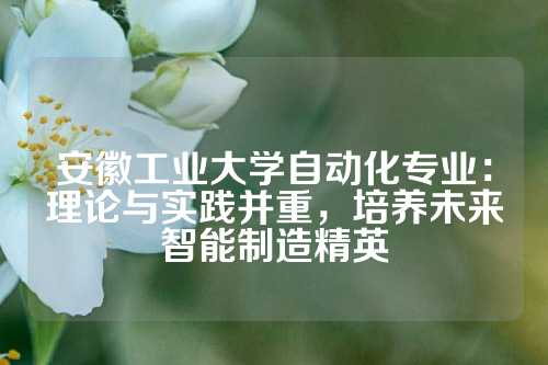 安徽工业大学自动化专业:理论与实践并重,培养未来智能制造精英