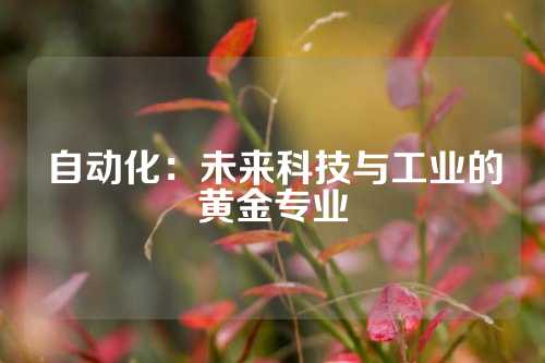自动化：未来科技与工业的黄金专业