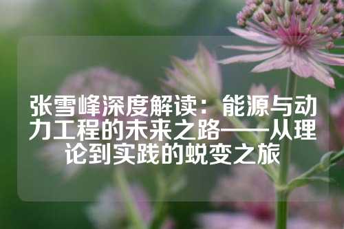 张雪峰深度解读：能源与动力工程的未来之路——从理论到实践的蜕变之旅