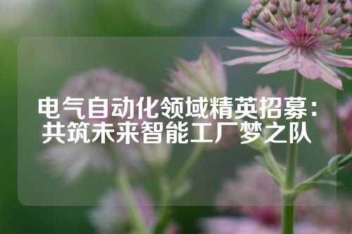 电气自动化领域精英招募：共筑未来智能工厂梦之队