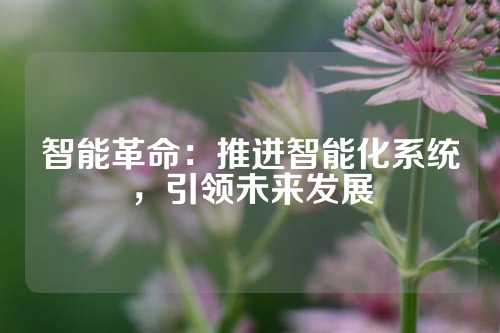 智能革命：推进智能化系统，引领未来发展