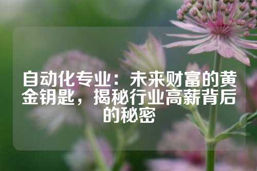 自动化专业：未来财富的黄金钥匙，揭秘行业高薪背后的秘密