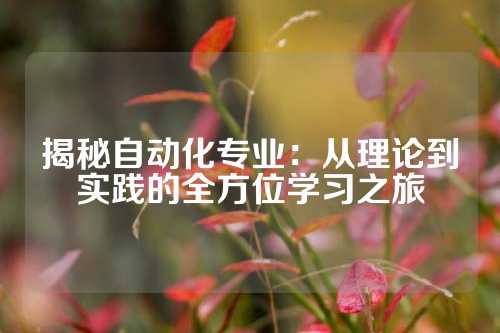 揭秘自动化专业：从理论到实践的全方位学习之旅