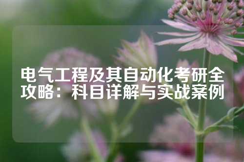 电气工程及其自动化考研全攻略：科目详解与实战案例
