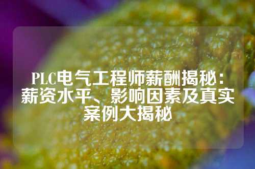 PLC电气工程师薪酬揭秘：薪资水平、影响因素及真实案例大揭秘