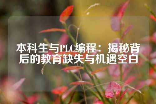 本科生与PLC编程：揭秘背后的教育缺失与机遇空白