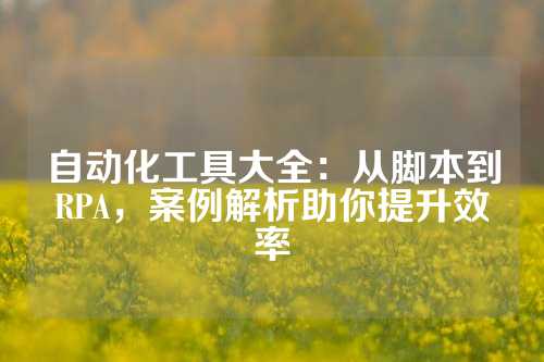 自动化工具大全：从脚本到RPA，案例解析助你提升效率