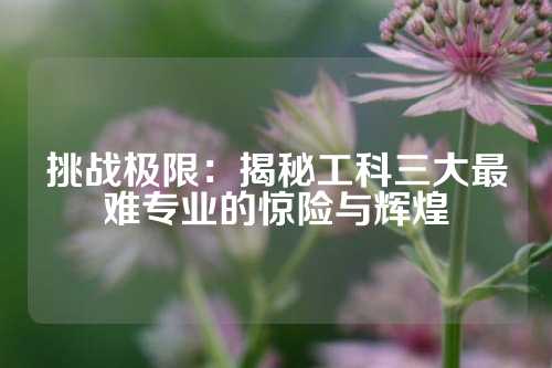 挑战极限：揭秘工科三大最难专业的惊险与辉煌