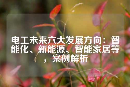 电工未来六大发展方向：智能化、新能源、智能家居等，案例解析