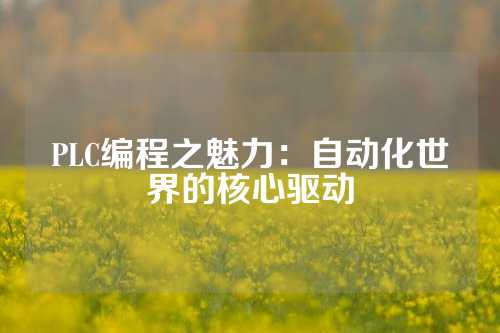 PLC编程之魅力：自动化世界的核心驱动