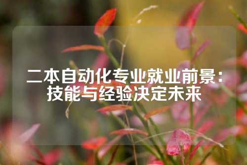 二本自动化专业就业前景：技能与经验决定未来