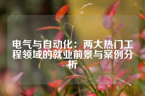 电气与自动化：两大热门工程领域的就业前景与案例分析