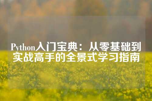 Python入门宝典：从零基础到实战高手的全景式学习指南
