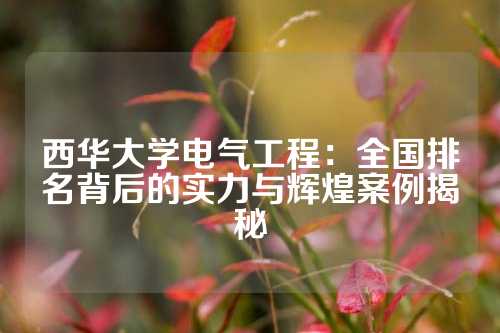 西华大学电气工程：全国排名背后的实力与辉煌案例揭秘