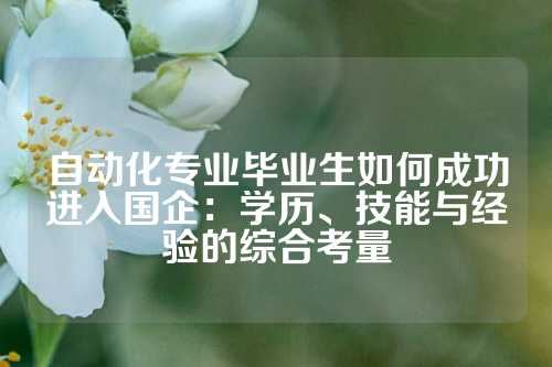 自动化专业毕业生如何成功进入国企：学历、技能与经验的综合考量