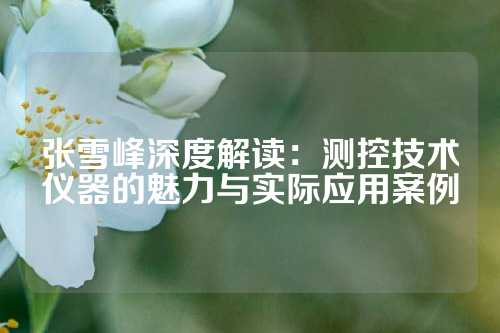 张雪峰深度解读：测控技术仪器的魅力与实际应用案例