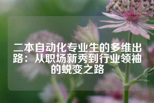 二本自动化专业生的多维出路：从职场新秀到行业领袖的蜕变之路