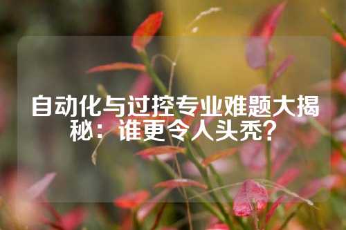 自动化与过控专业难题大揭秘：谁更令人头秃？