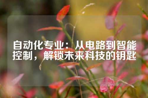 自动化专业：从电路到智能控制，解锁未来科技的钥匙