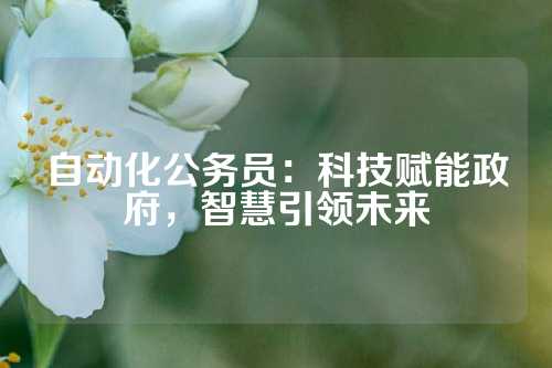 自动化公务员:科技赋能政府,智慧引领未来