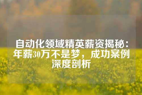 自动化领域精英薪资揭秘：年薪30万不是梦，成功案例深度剖析