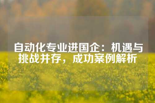 自动化专业进国企：机遇与挑战并存，成功案例解析