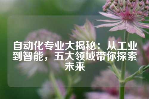 自动化专业大揭秘：从工业到智能，五大领域带你探索未来