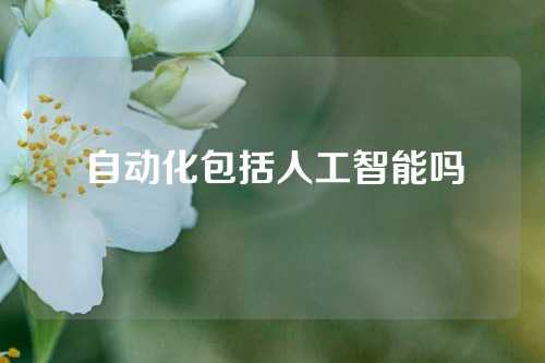 自动化包括人工智能吗